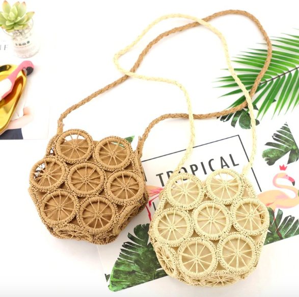 Sac à main paille tissé bandoulière