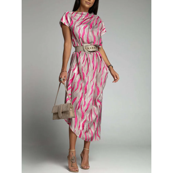robe longue imprimée satin femme printemps été