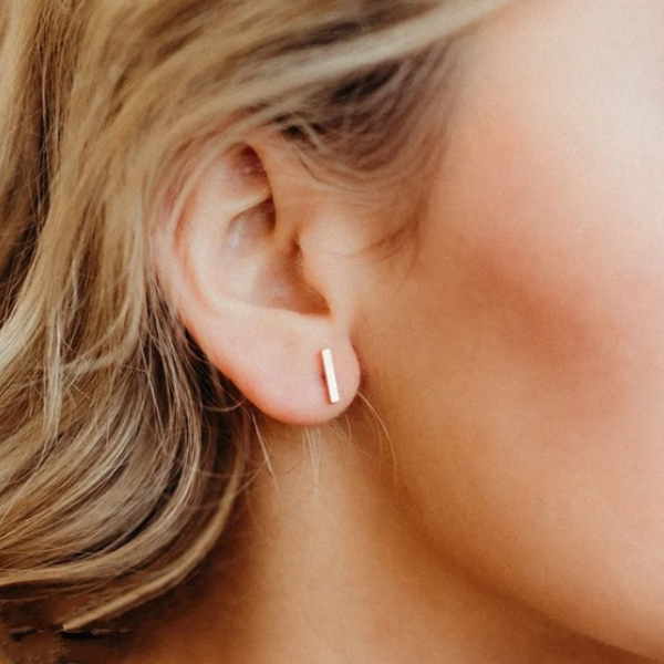 boucles doreilles puces dorées en acier inoxydable