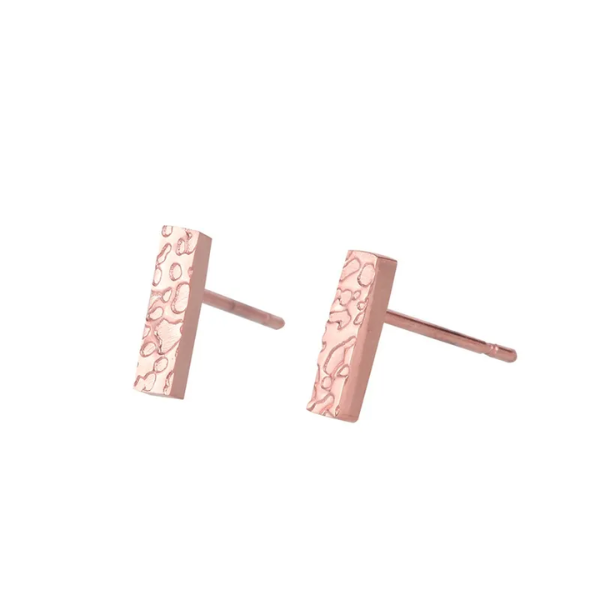 boucles doreilles puces plaqué or rose en acier inoxydable