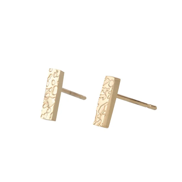 boucles doreilles puces plaqué or 18k en acier inoxydable