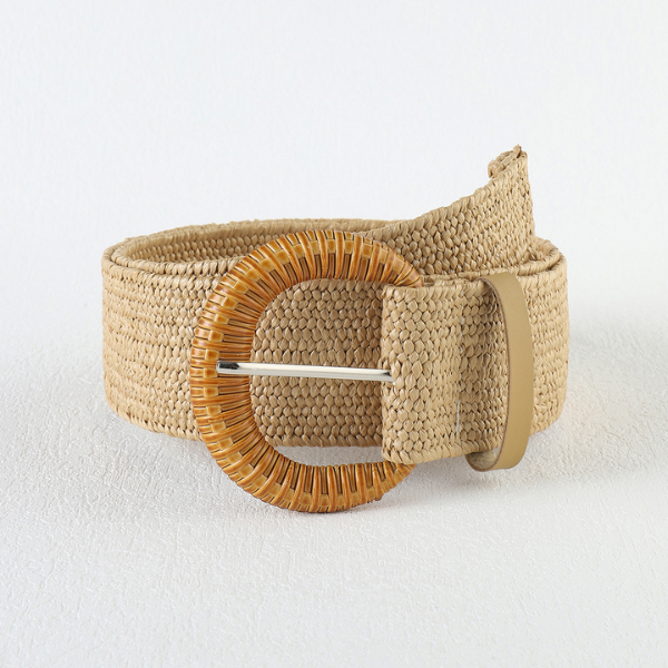 ceinture tressée naturelle beige en paille