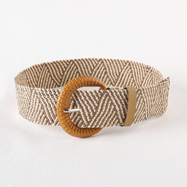 ceinture tressée naturelle boucle ronde