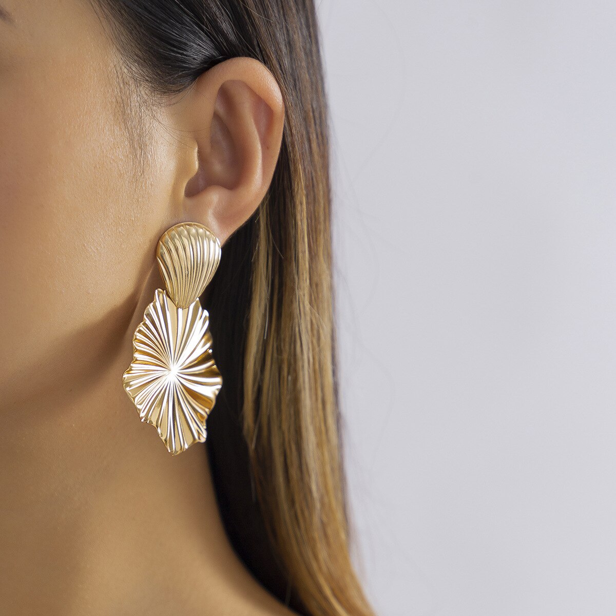 Boucles-d-oreilles-coquillage-pliss-en-m-tal-bijoux-europ-ens-et-jeunesse-personnalis-s-eau