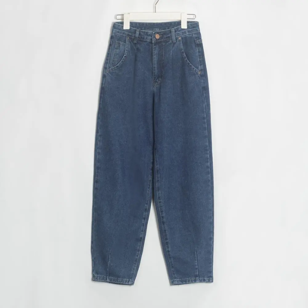 jean taille haute style rétro mom femme