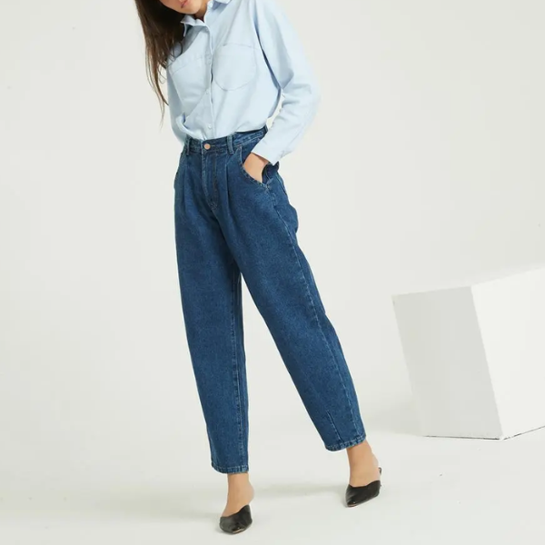 jean bleu slouchy année 80 femme