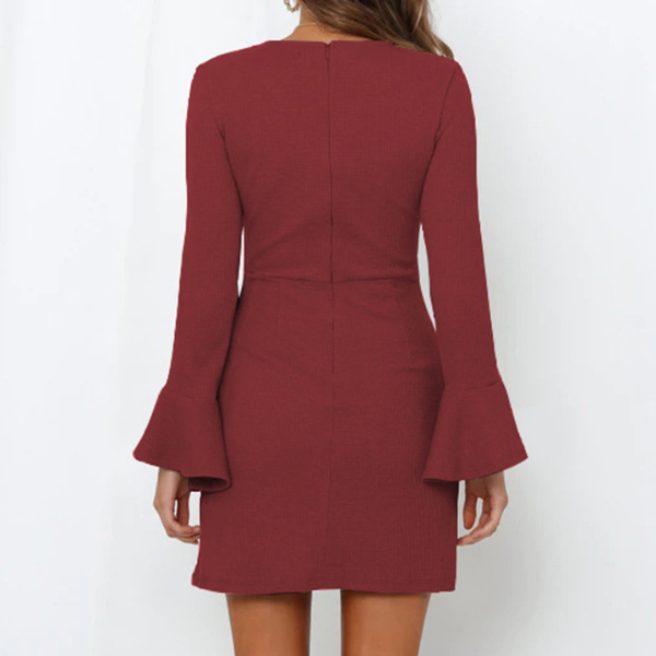 robe chic élégante pour femme bordeaux