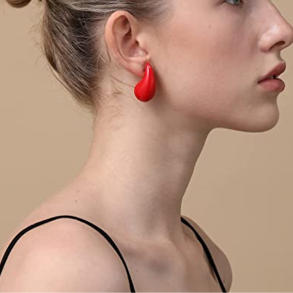 Boucles doreilles Adella goutte rouge