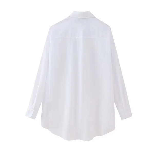 chemise blanc à clous femme tendance