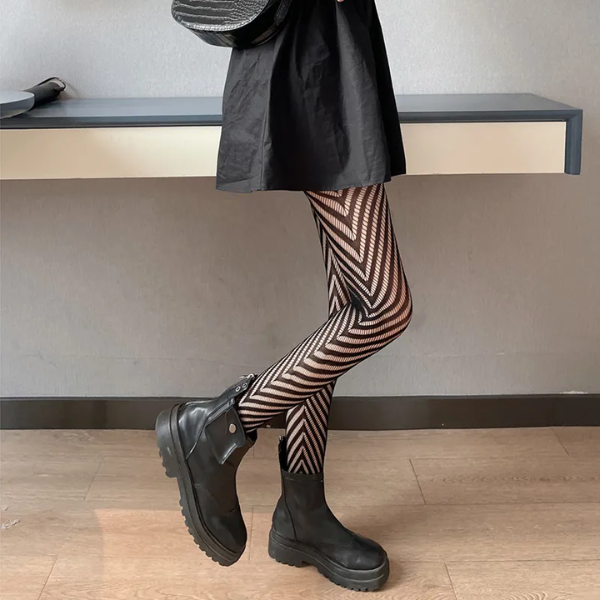 paire de collants résille noirs