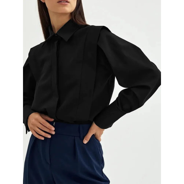 chemisier noir original femme