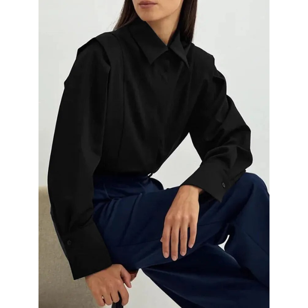 chemisier noir chic femme