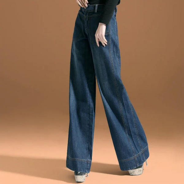 jean ample taille haute femme