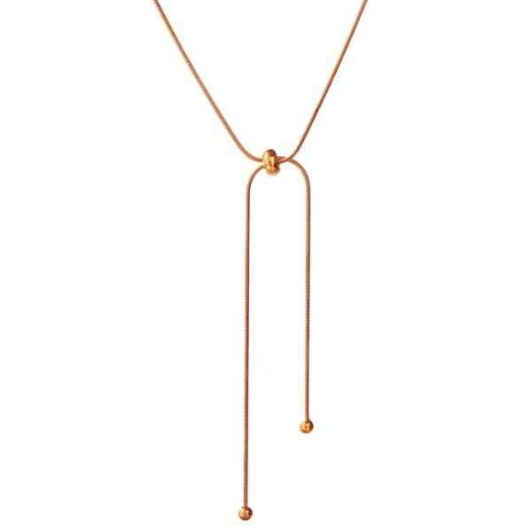 collier or rose style boho réglable long