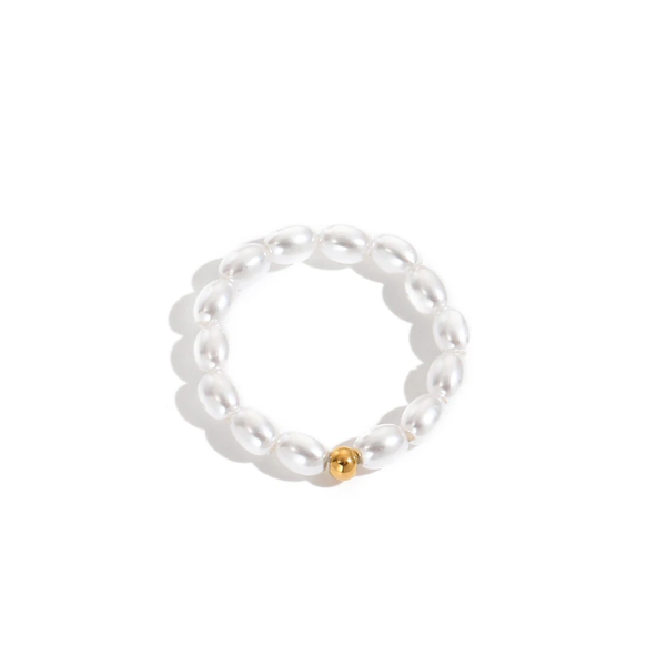 Bague perle minimaliste