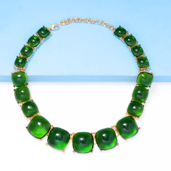 collier transparent vert