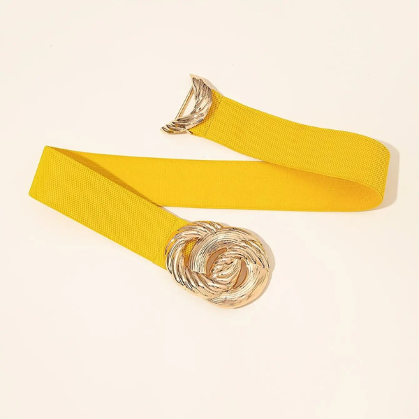 ceinture femme tendance mode boucle dorée