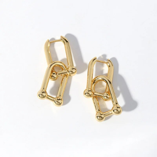 boucles doreilles U géométrique
