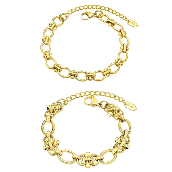 bracelet plaqué or 24k