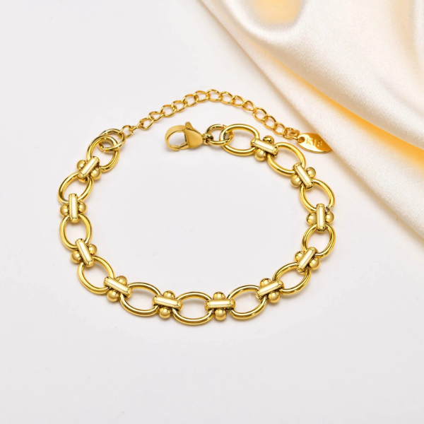 bracelet plaqué or à maillons ovales