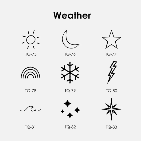 bijou gravé symbole météo