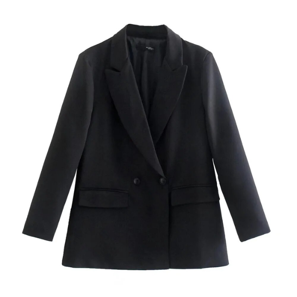 blazer croisé noir femme
