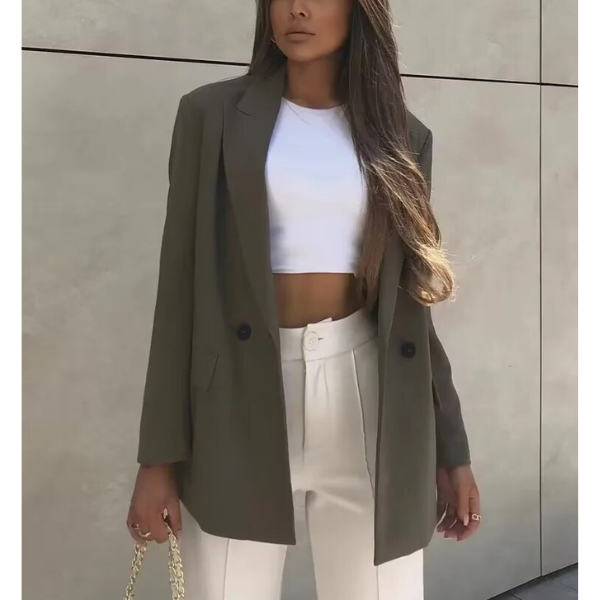 blazer tendance kaki femme pas cher