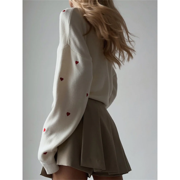 pull blanc amour femme