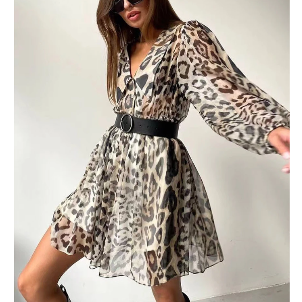 mini robe manches bouffantes imprimée femme