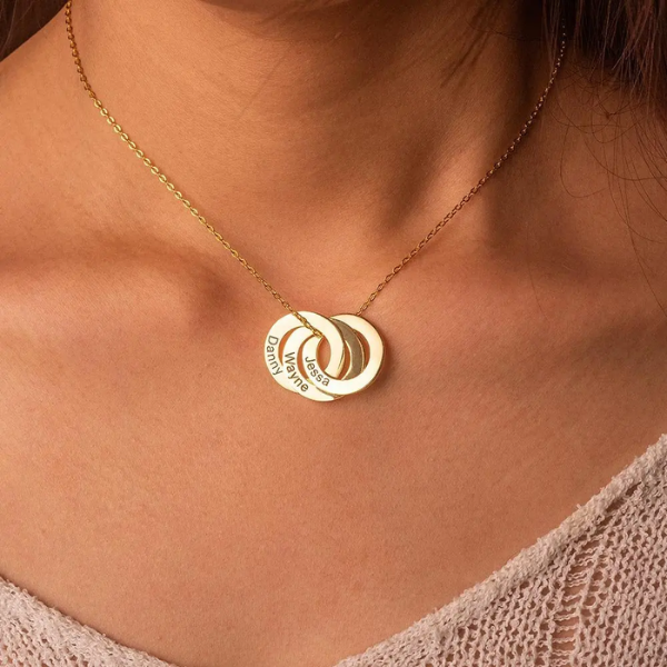 collier personnalisé 3 prénoms