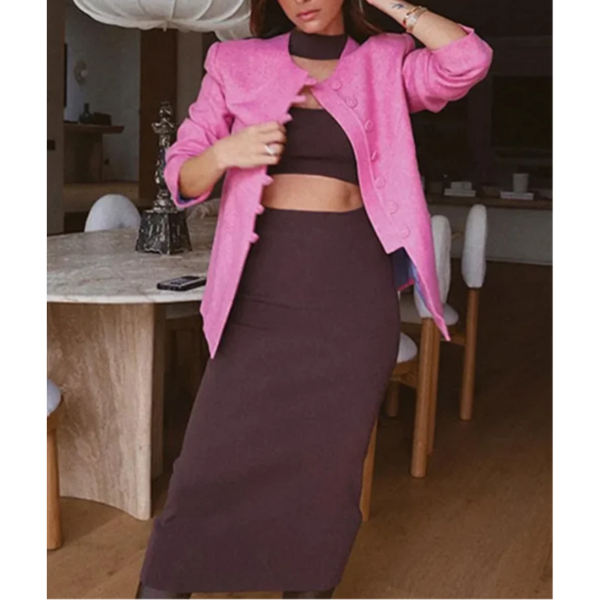 veste chic rose pour femme