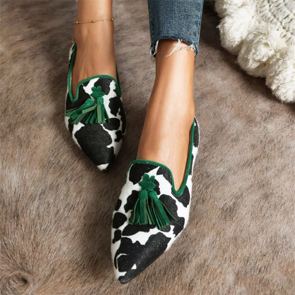 Mocassins Plats à Bout pointu pour Femme imprimés tendances