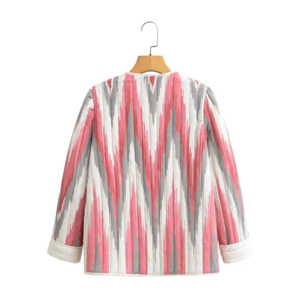 veste matelassée rose imprimée