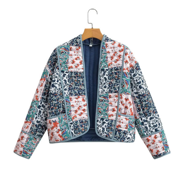 veste courte en coton matelassée femme