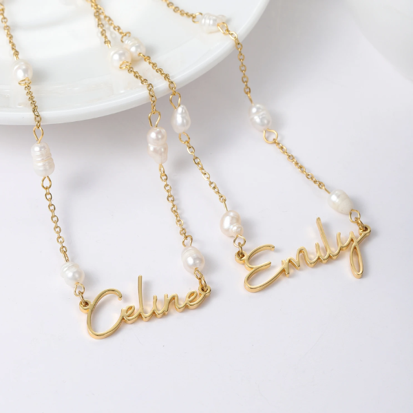 collier de perles personnalisé prénom cadeau femme