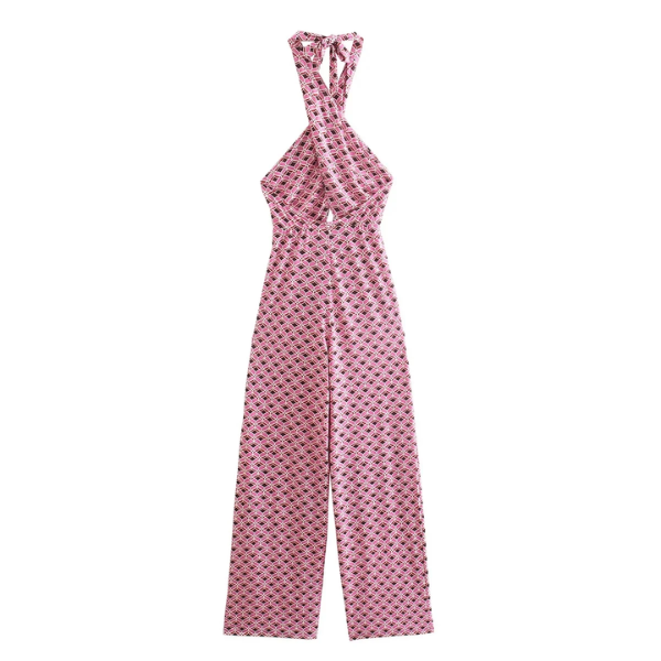 combinaison rose femme printemps été