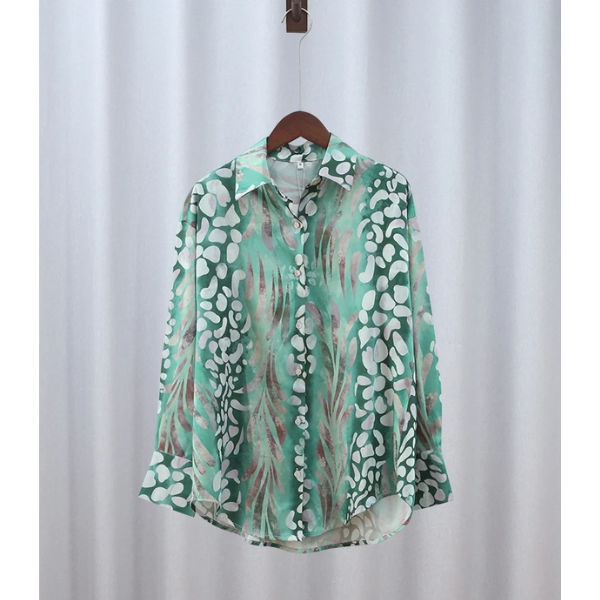 chemisier vert tendance femme