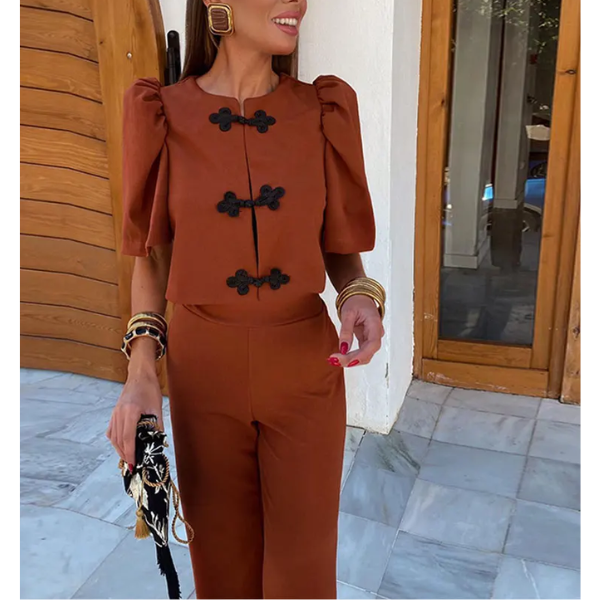 ensemble marron femme