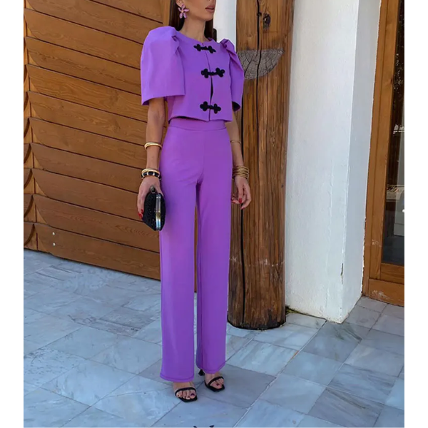ensemble violet chic femme