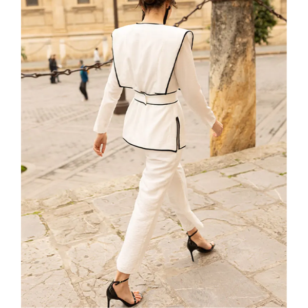 veste élégante blanche chic femme