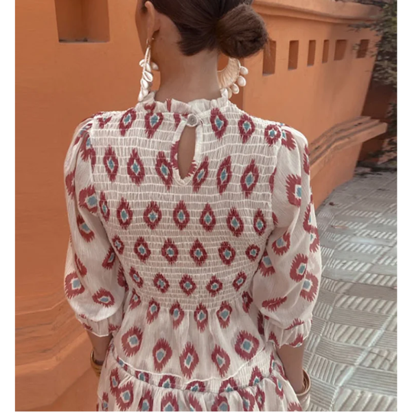 robe courte imprimée femme