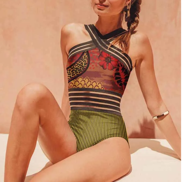 maillot de bain une pièce imprimé femme