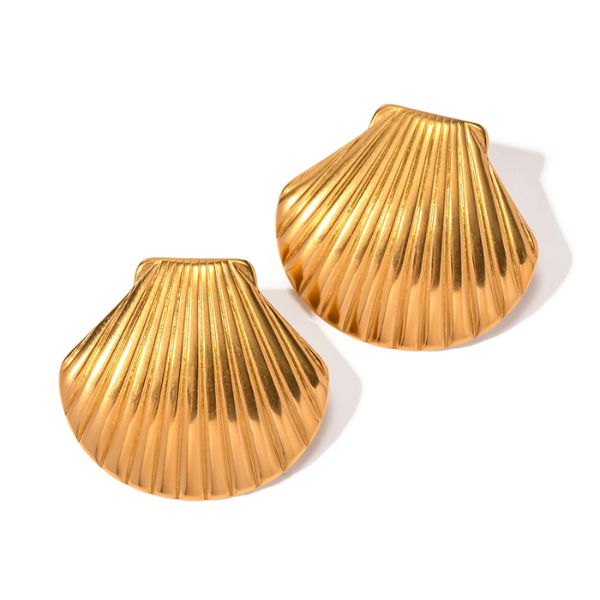 Boucles doreilles Coquillage or