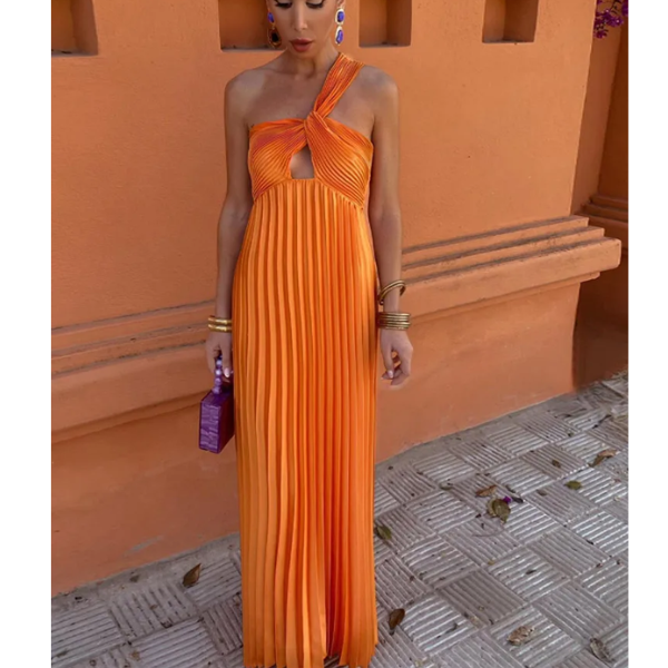 robe longue orange