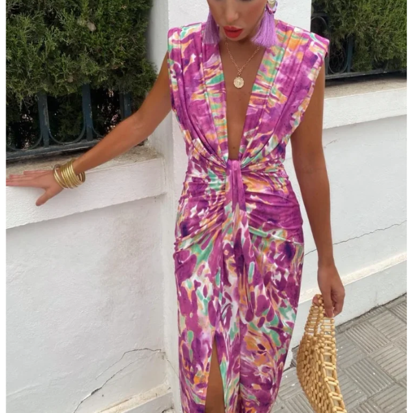 robe longue fleurie
