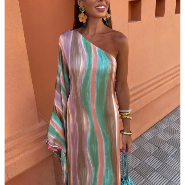 Robe longue satin