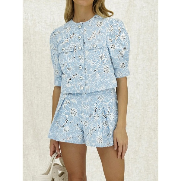 ensemble blouse short femme