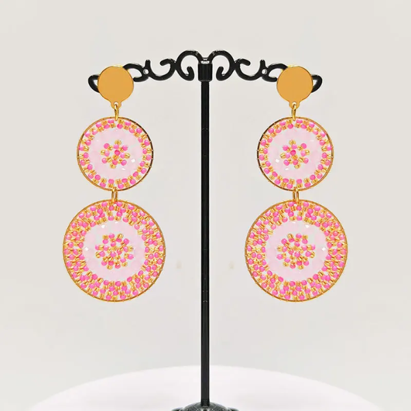 boucles doreilles perles de riz