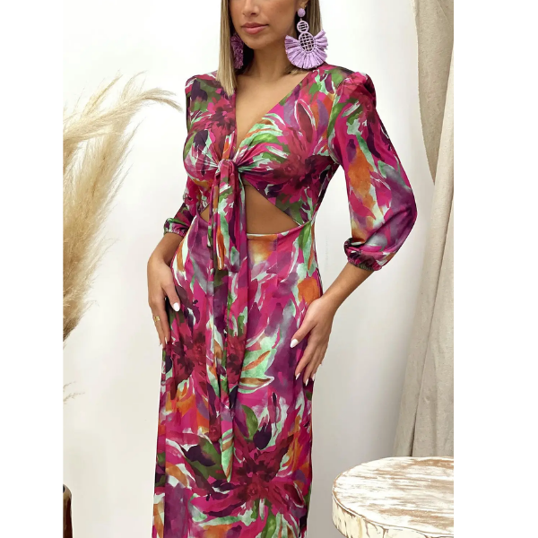 robe rozenn fushia
