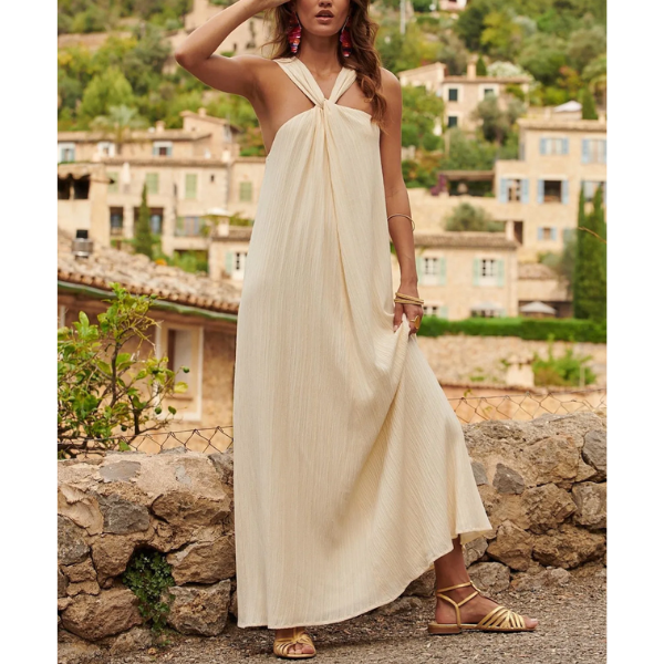 robe longue à bretelles